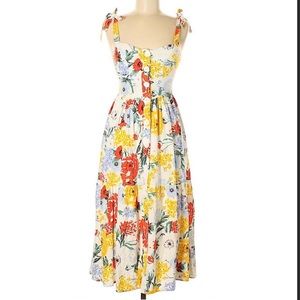 Urban Outfitters Positano floral linen dress